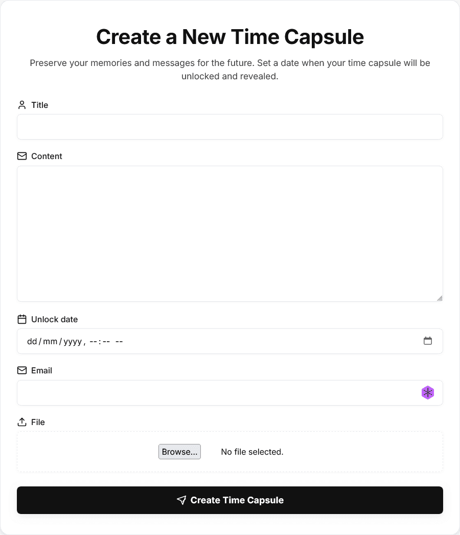 Create Capsule Interface